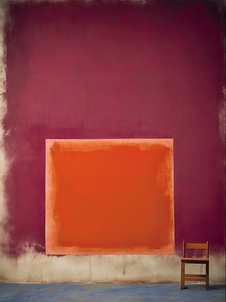 Orange And Red Abstract Painting 6