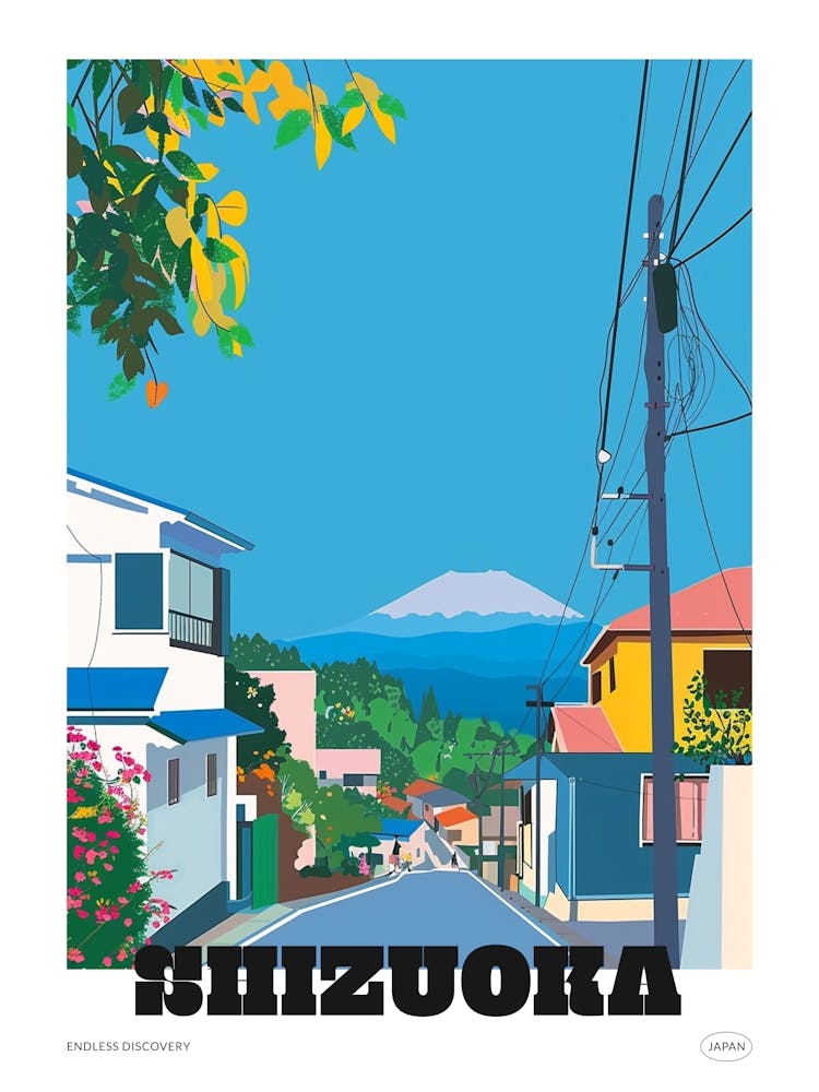 Shizuoka Japan 1 Colourful Travel Poster