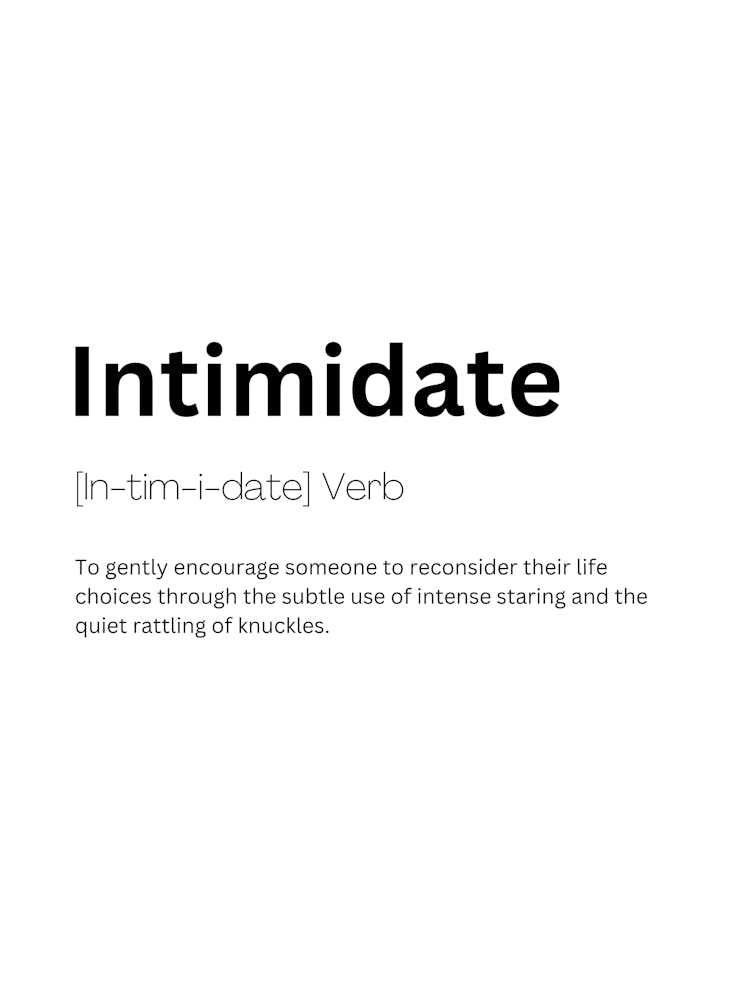 Intimidate Definition Meaning 1