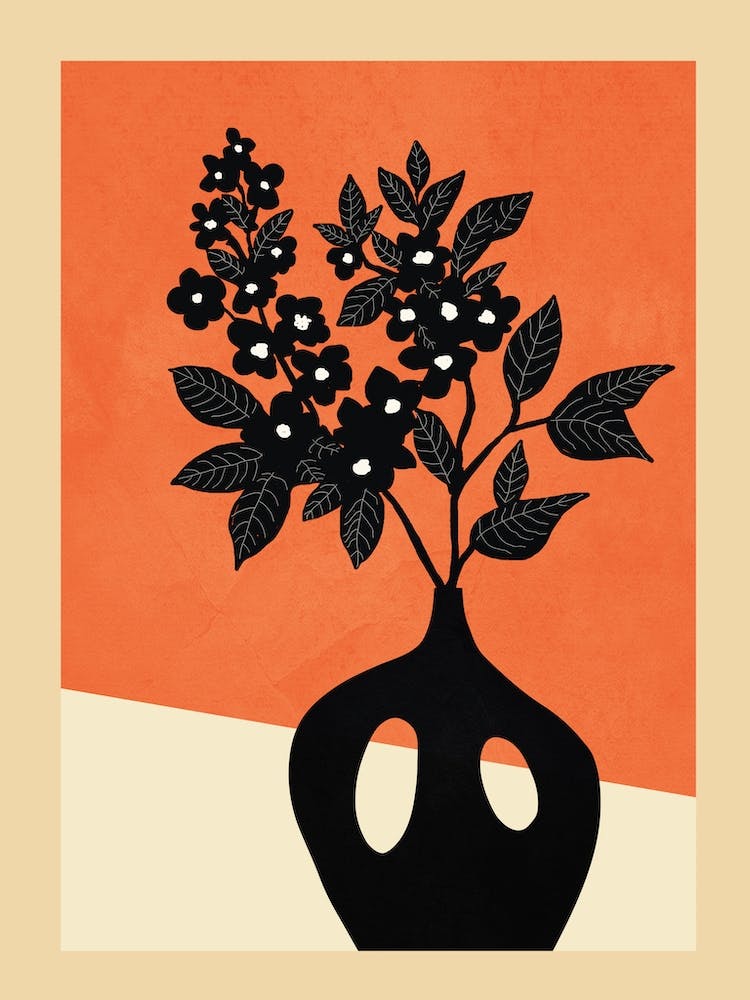 Flower Vase Orange