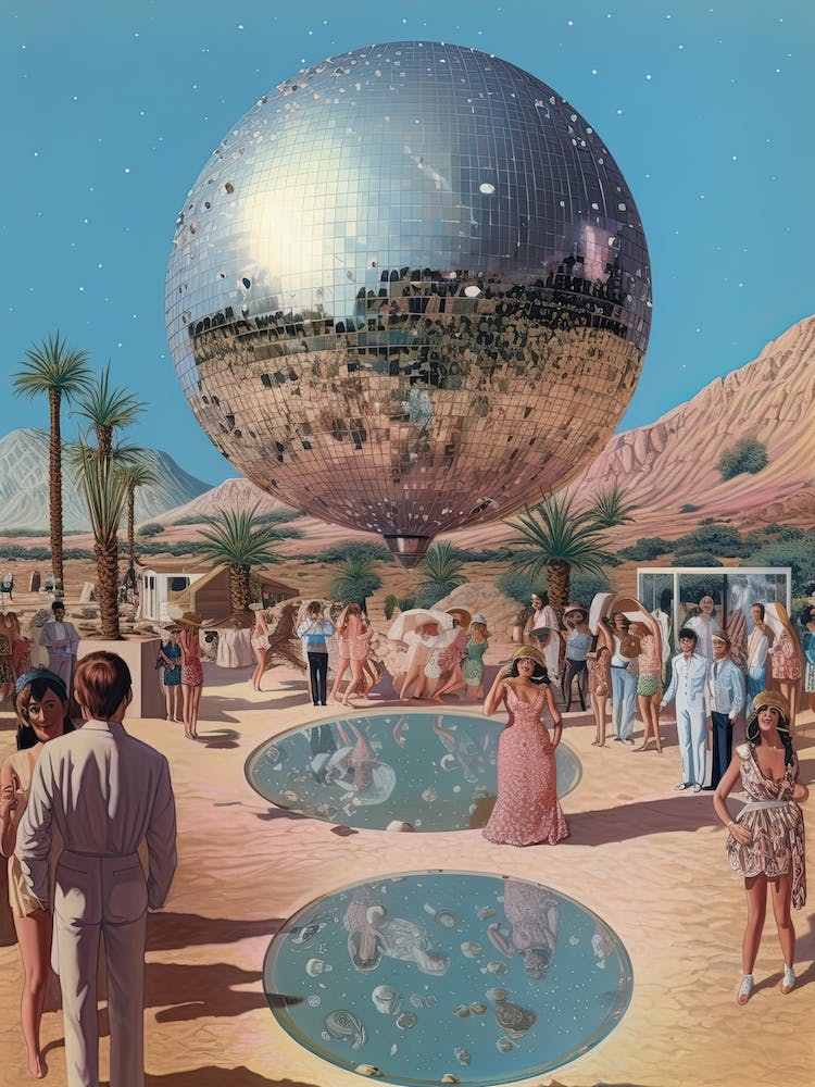 Giant Disco Ball Party In The Desert 1