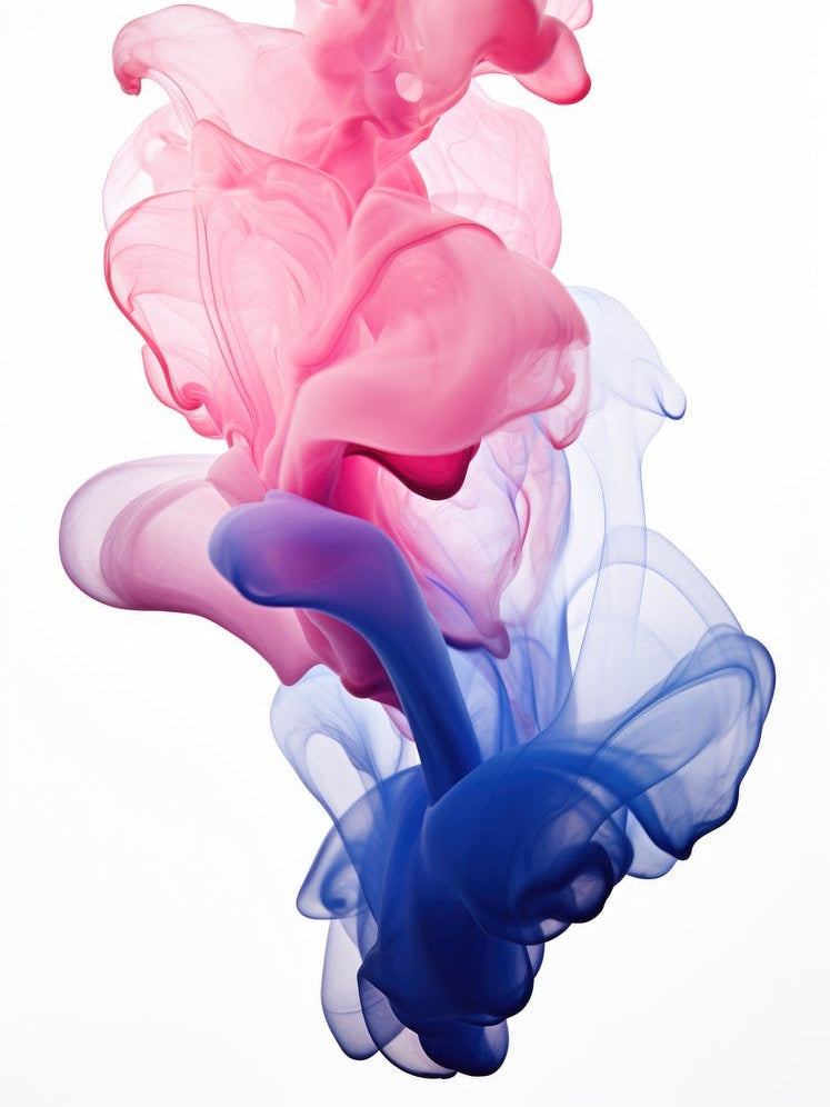 Ink Smoke On White Background