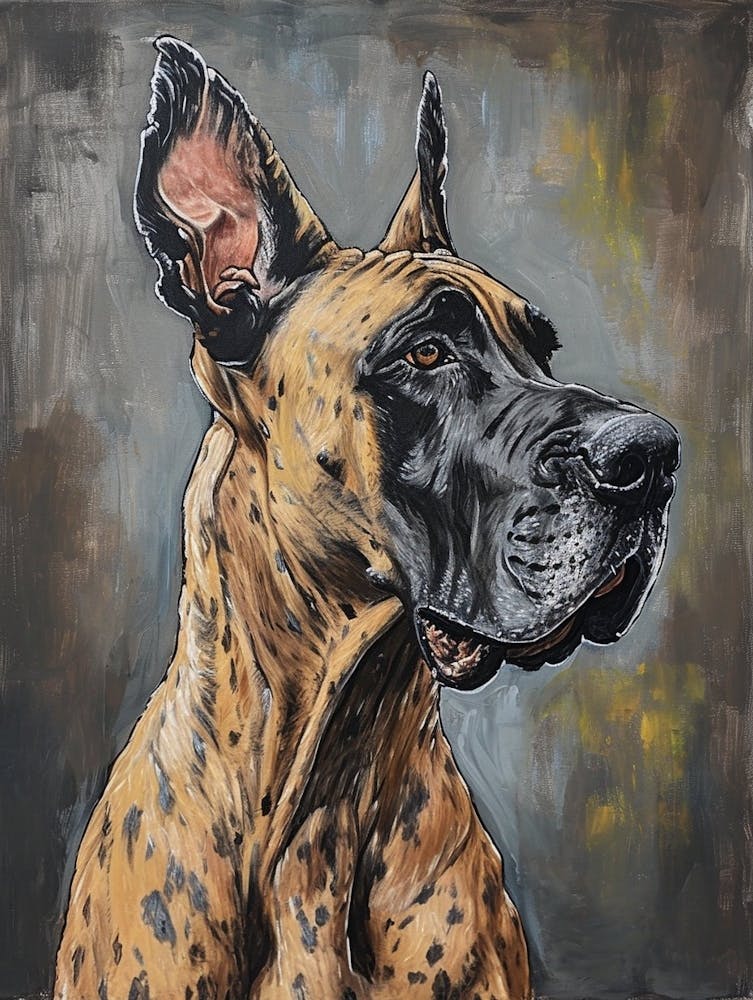 Great Dane Acrylic Painting 7