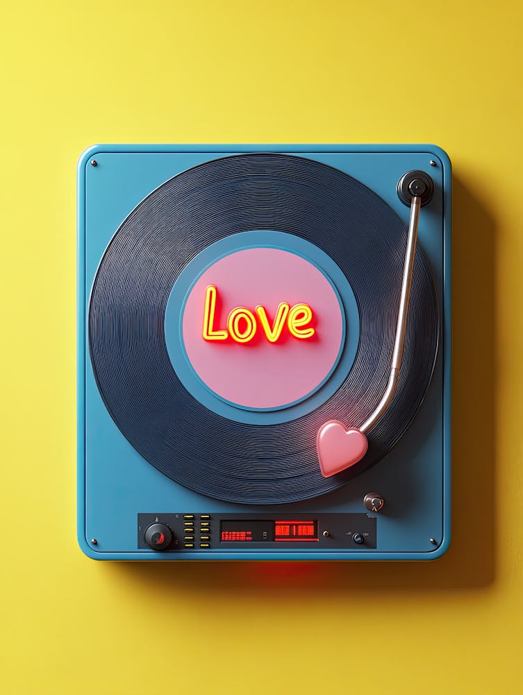 Spinning Romance Vinyl Poster
