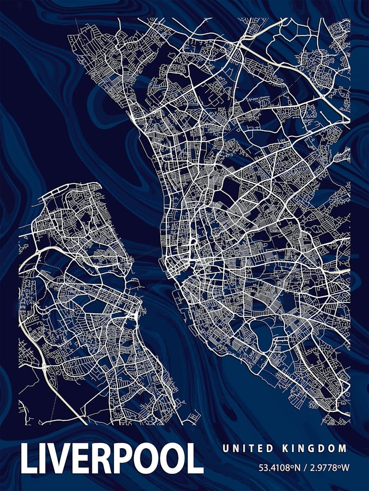 Liverpool Crocus Marble Map