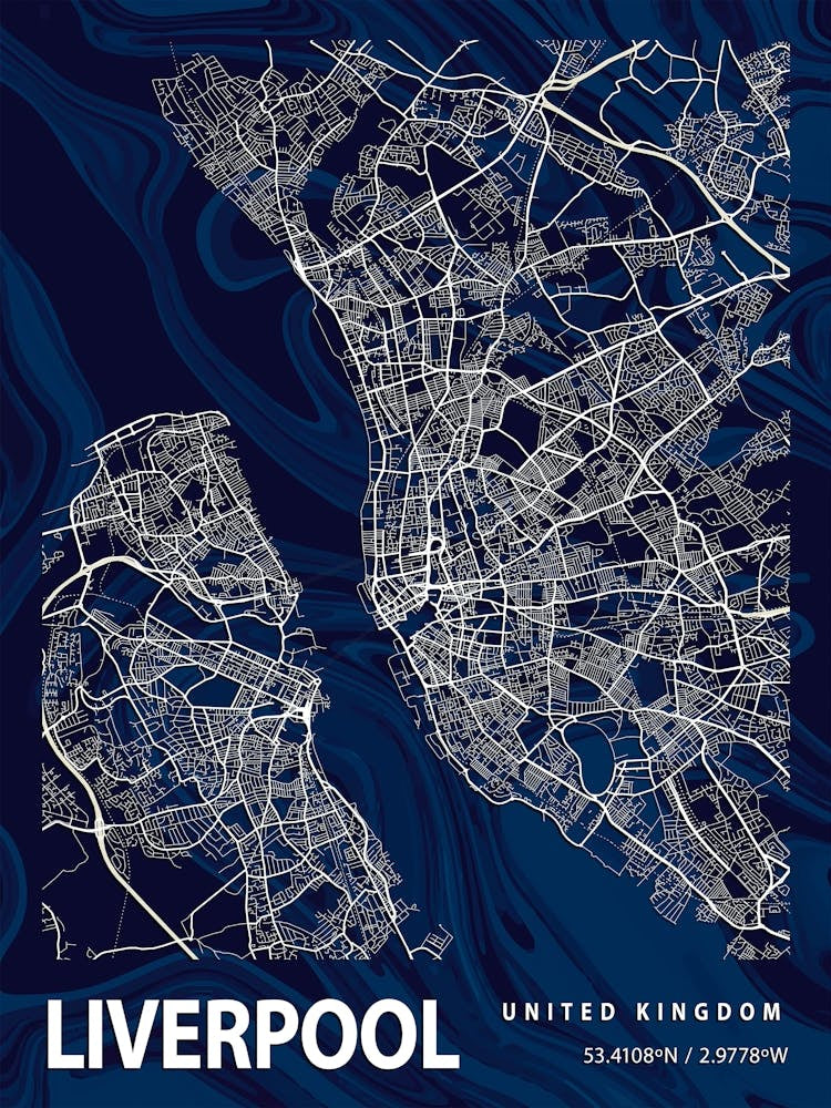 Liverpool Crocus Marble Map