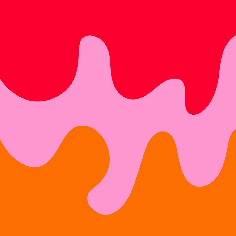 Abstract modern shapes pink, red, orange