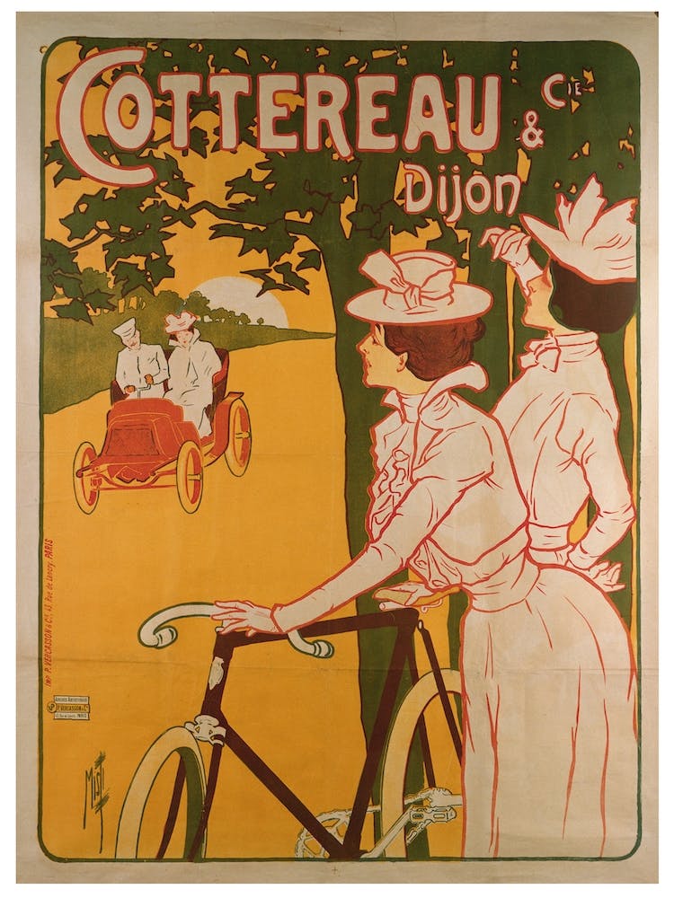 Poster Advertising Cottereau And Dijon Bicycles