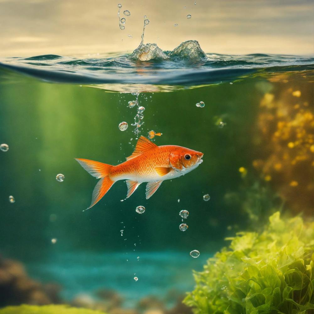 Goldfish Swimming Underwater