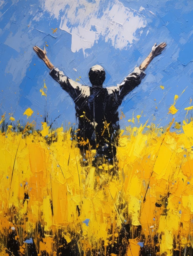 Man In A Yellow Field
