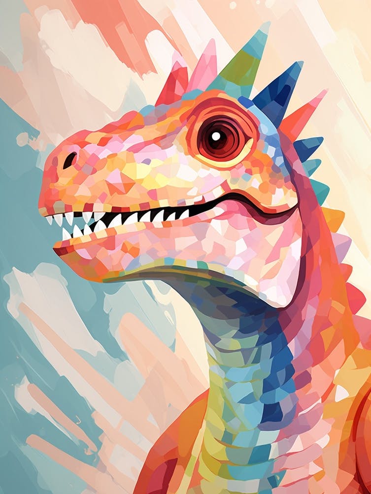 Colourful Dinosaur Cryolophosaurus 2