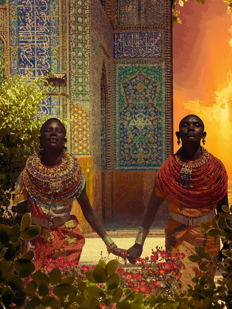 African Tribe Couple