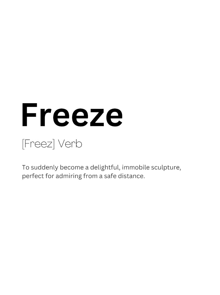 Freeze Definition Meaning