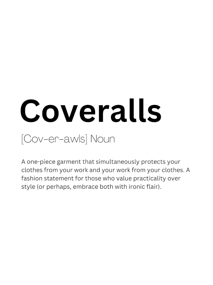 Coveralls Definition Meaning