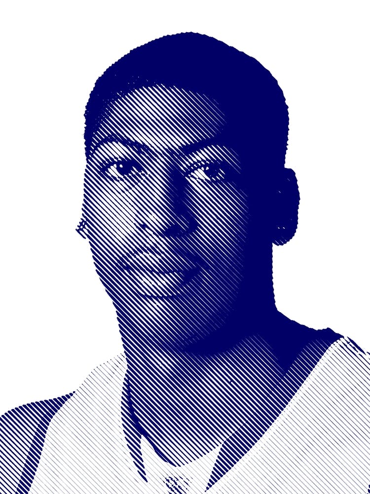 Anthony Davis American Basketball Player Line Illustration