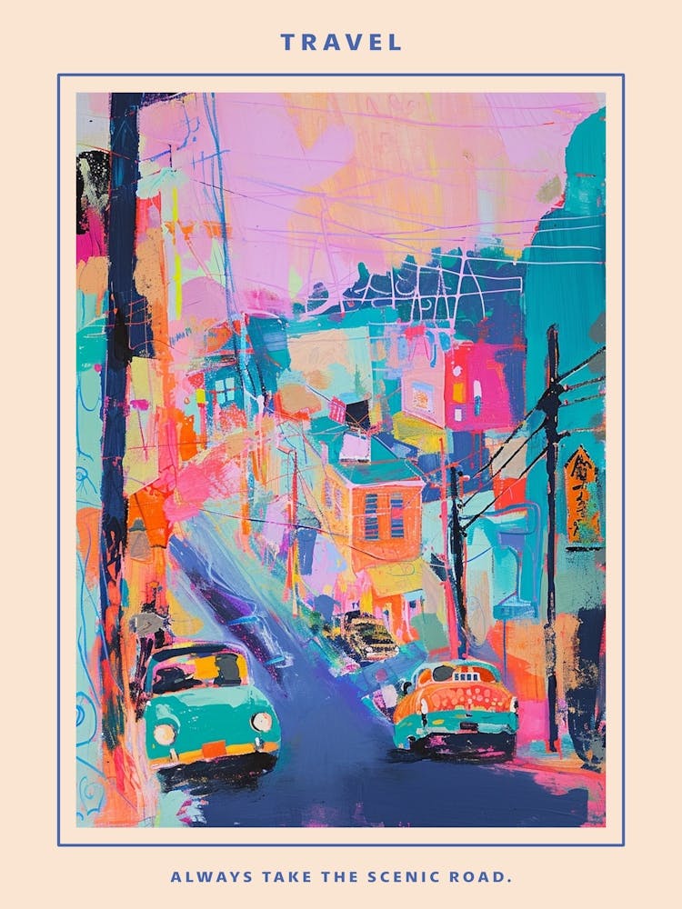 Kitsch Retro Painting Illustration 3 Poster