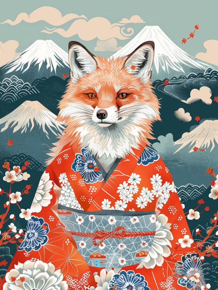 Fox In Kimono
