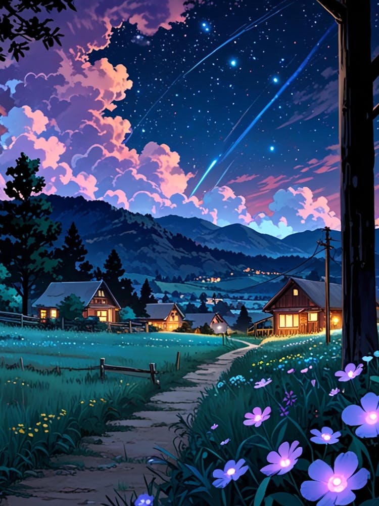 Night Sky Anime aesthetic 26