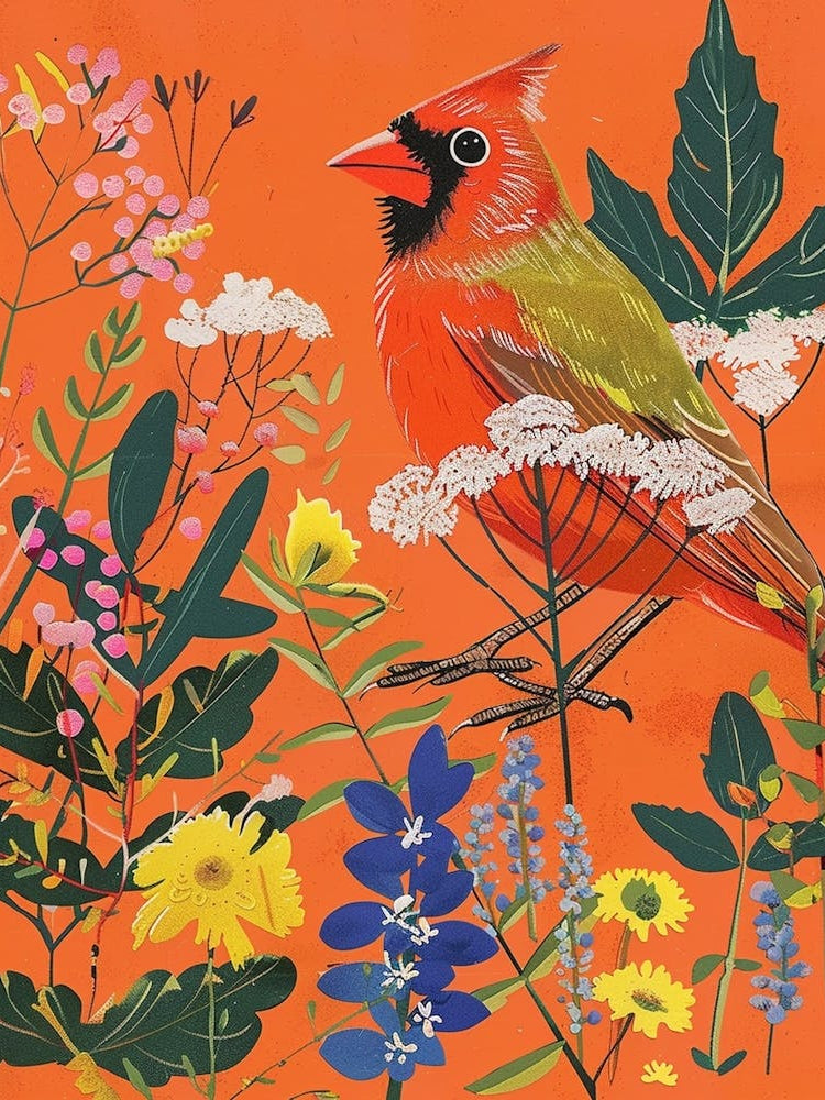 Spring Birds Northern Cardinal 1