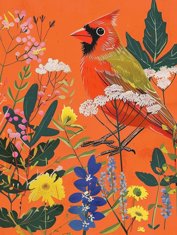 Spring Birds Northern Cardinal 1