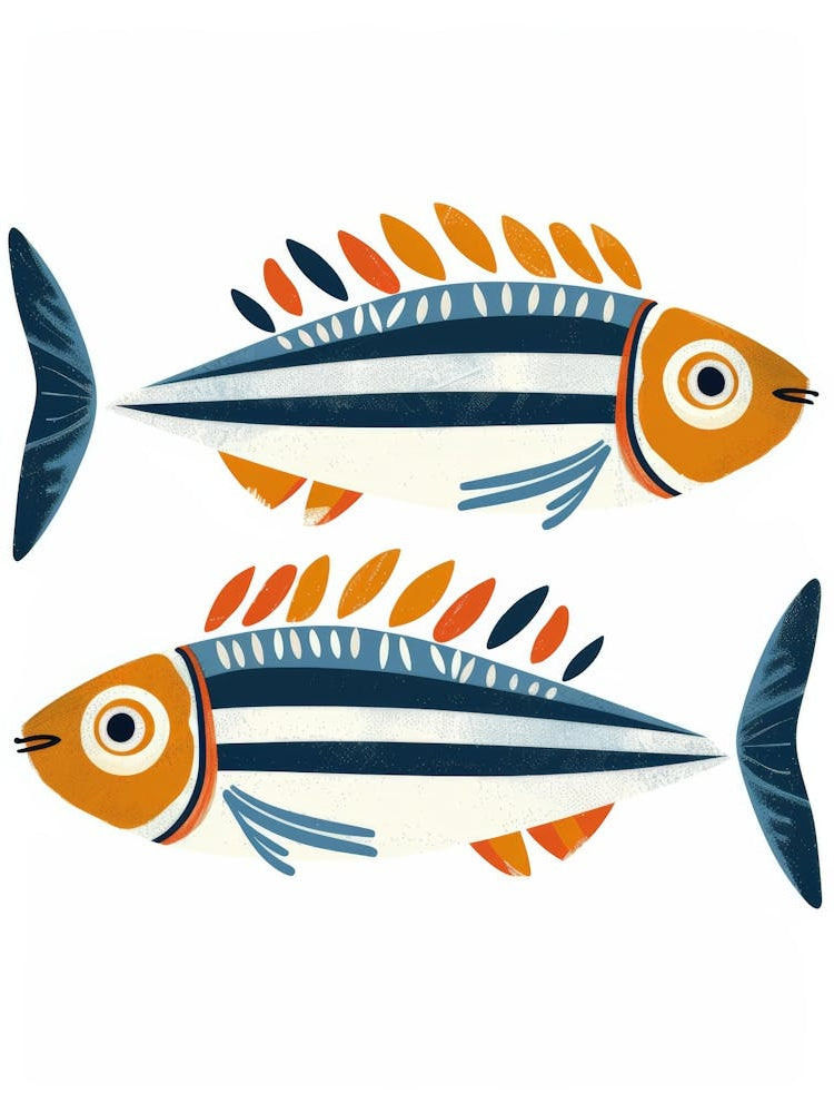 Pair Of Striped Fish