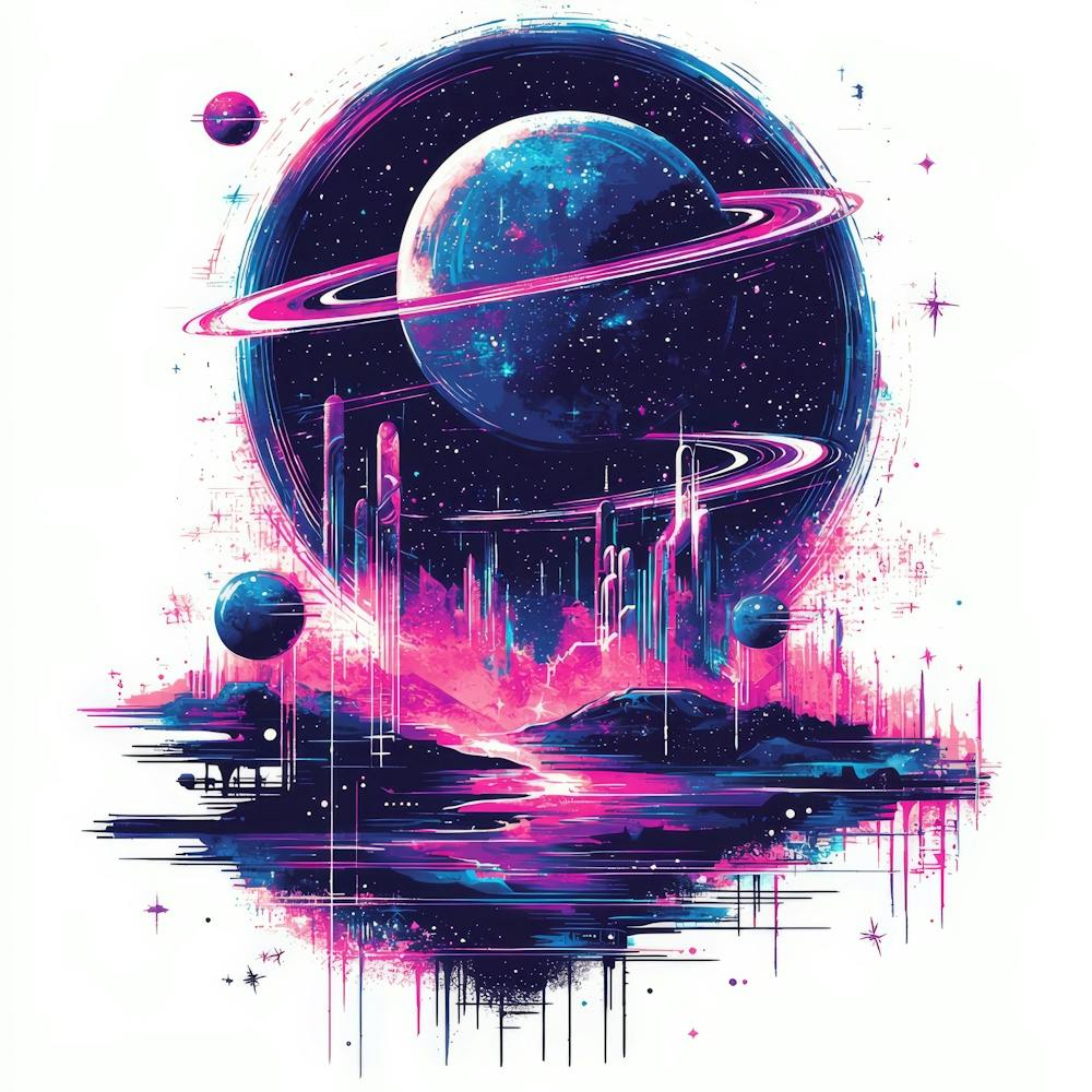 Space City.Generated AI. Wall 3