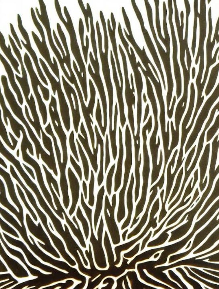 Acropora Cytherea Linocut