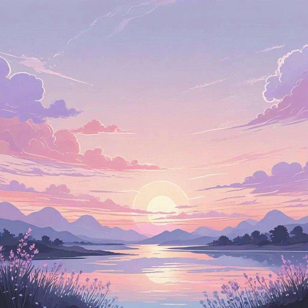 Summer Sea Sunset Art (2)