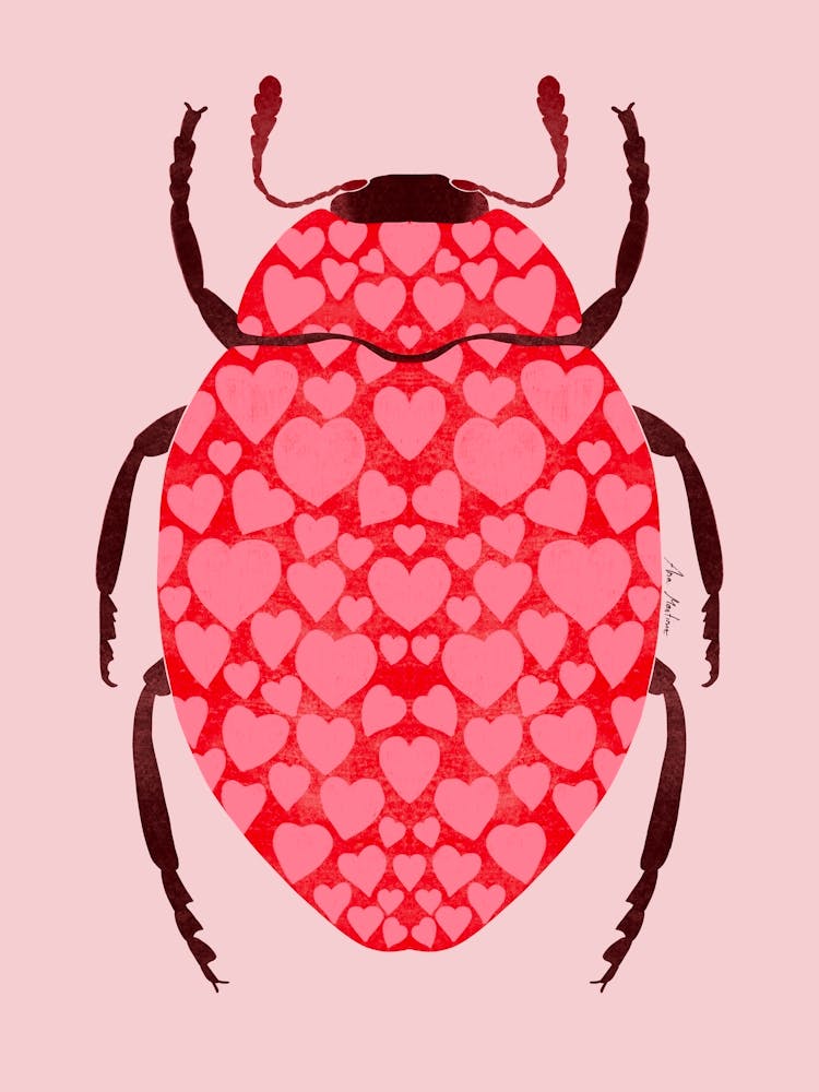 Beetle With Hearts