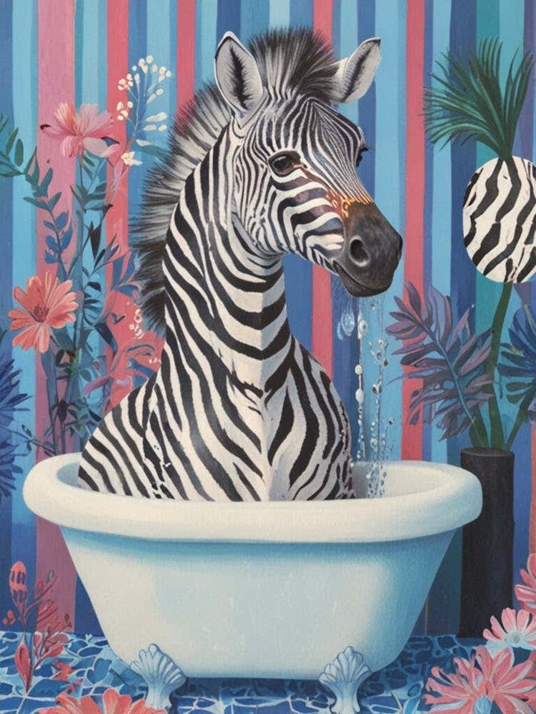Zebra In Bath