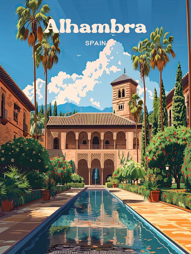Alhambra Spain Islamic Travel Art