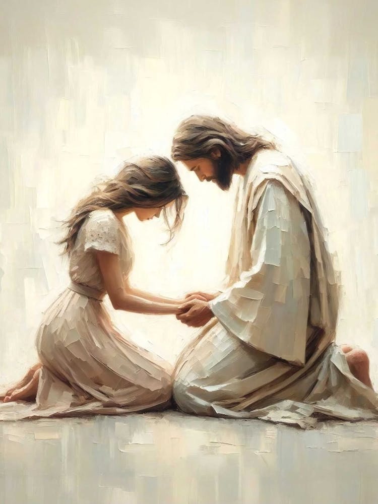 Jesus Comforting Woman, Christian Art, Jesus And Girl, Jesus Painting, Lds Art, Bible Verse Painting, Jesus Printable Art, Jesus And Woman