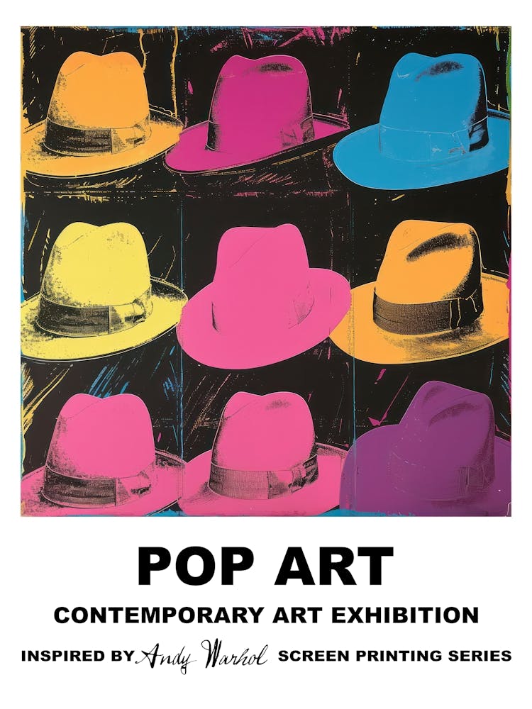 Poster Hüte Pop Art 1