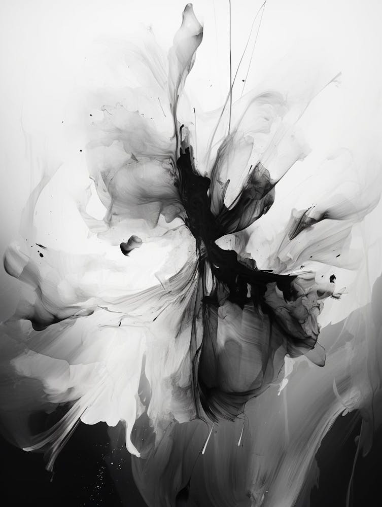 Fragility Abstract Black And White 4