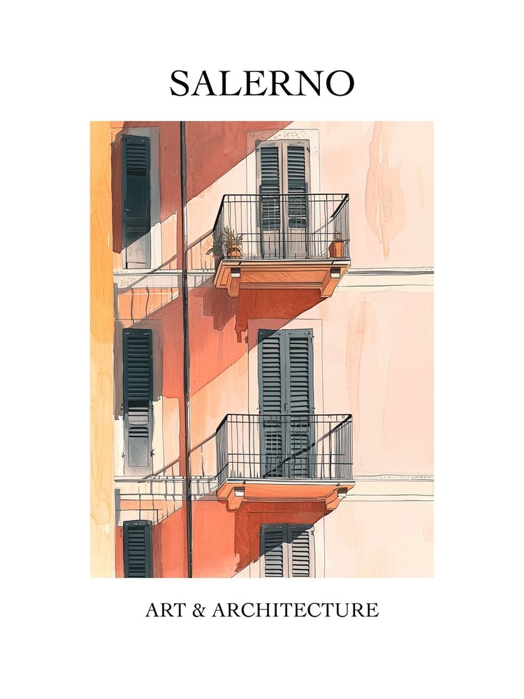 Salerno Travel And Architecture Poster 3