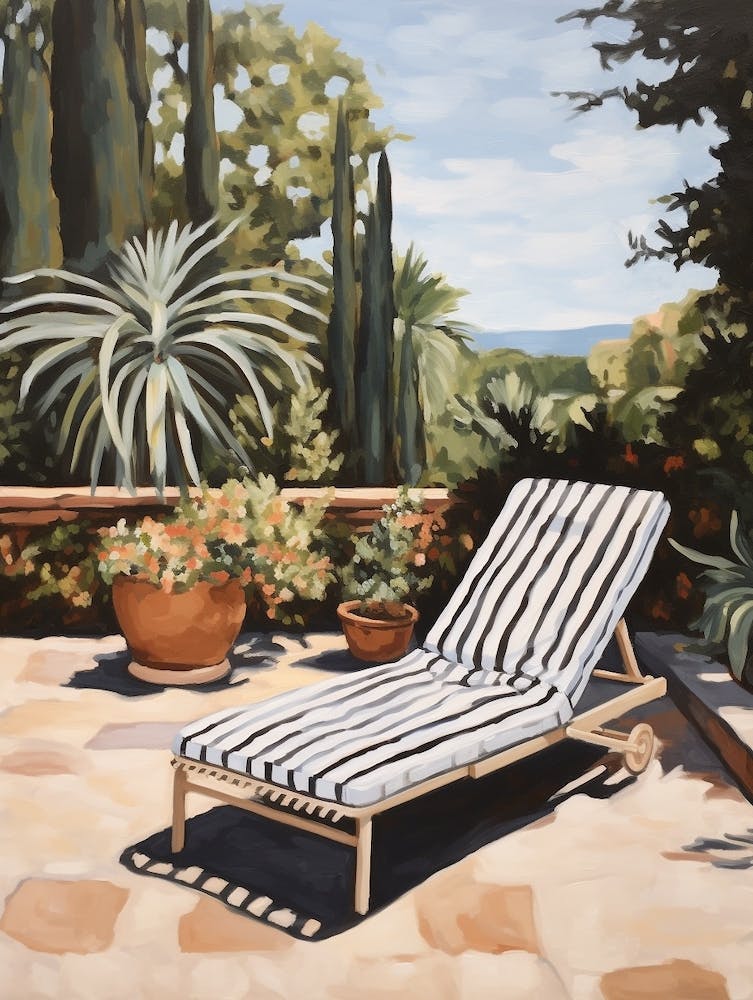 Sun Lounger By The Pool In Barcelona Spain 2