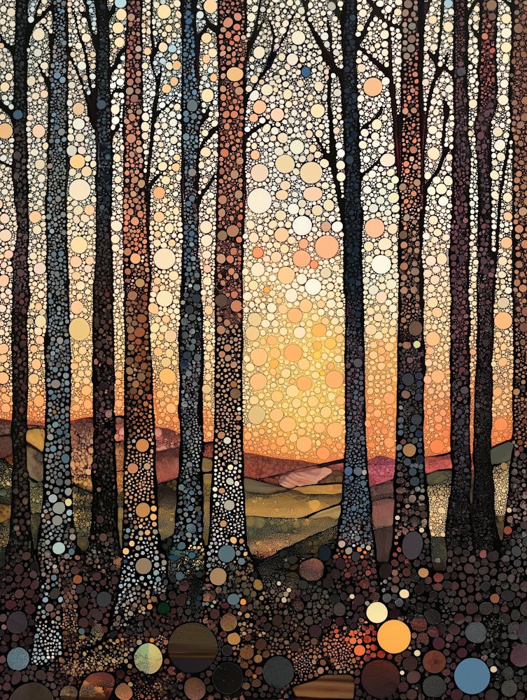Trees Forest Painting Exhibition Poster Painting Floral Décor