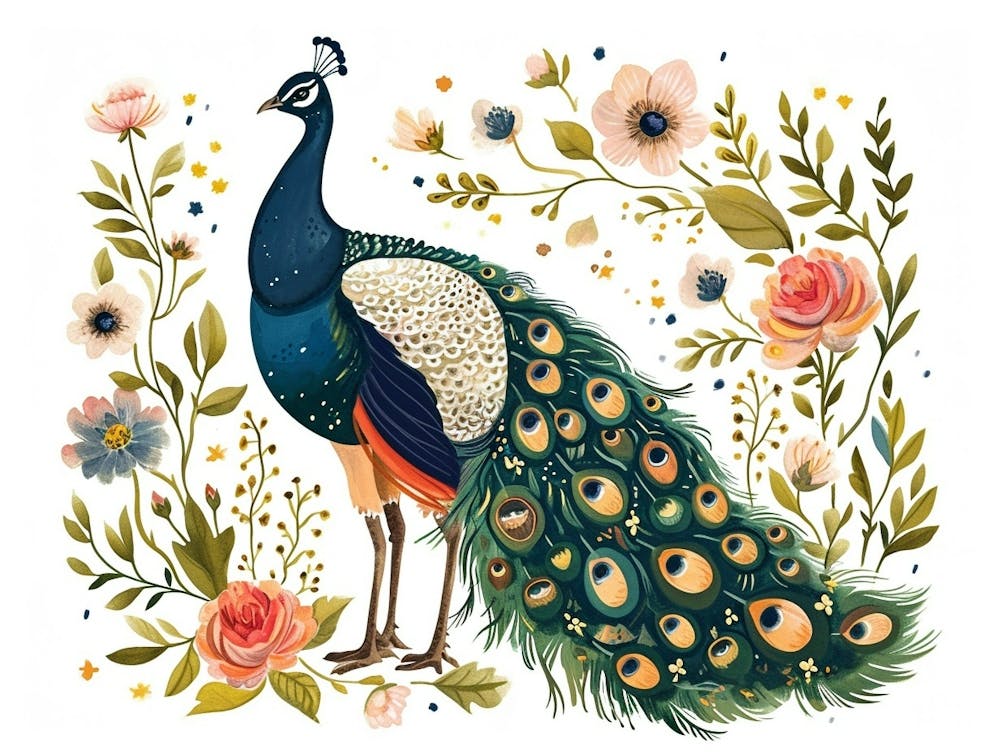 Little Floral Peacock 2