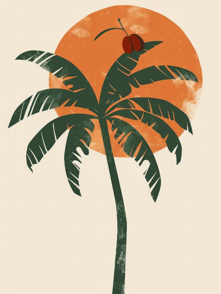 Palm Tree In The Sun