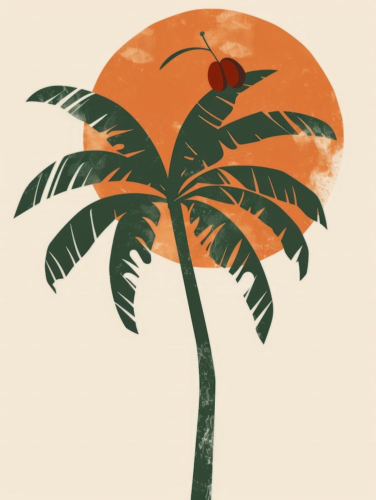 Palm Tree In The Sun