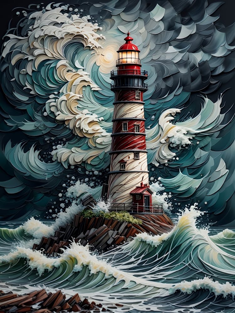 Lighthouse In The Storm 4