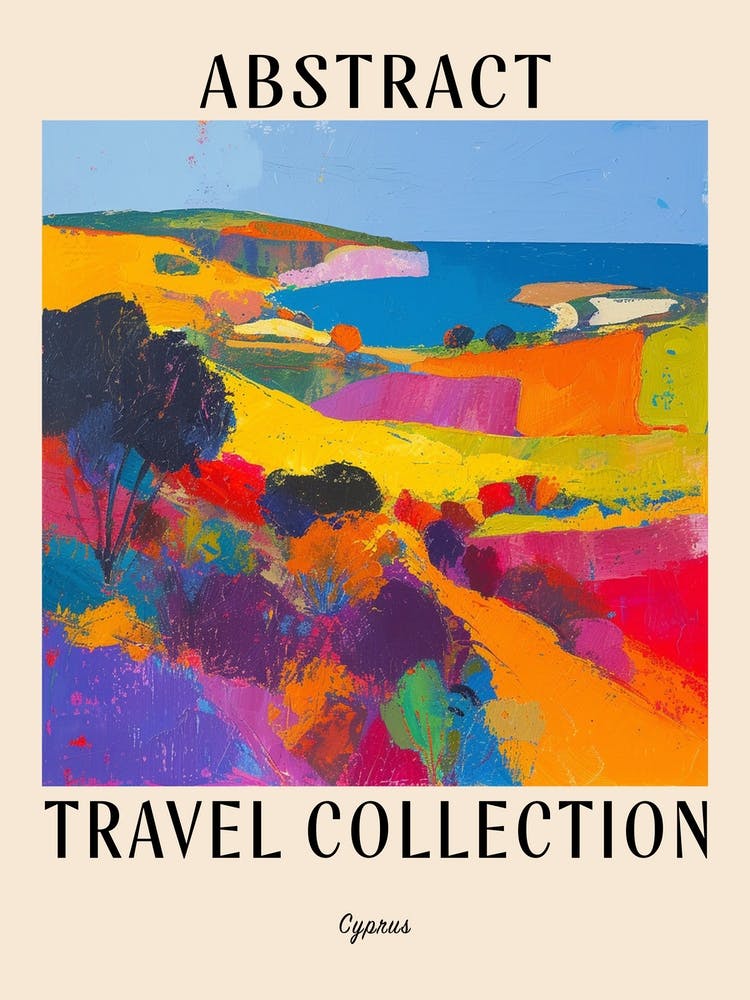 Abstract Travel Collection Poster Cyprus 2