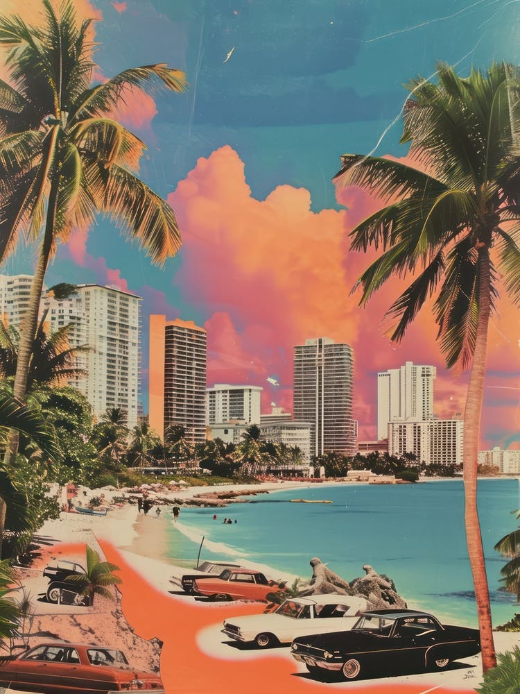 Miami   Retro Collage Style 4