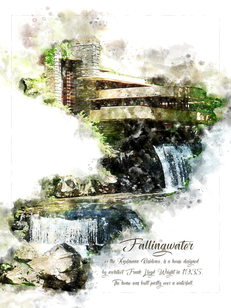 Fallingwater High, Watercolor