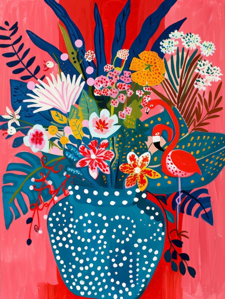 Flamingos In A Vase 3