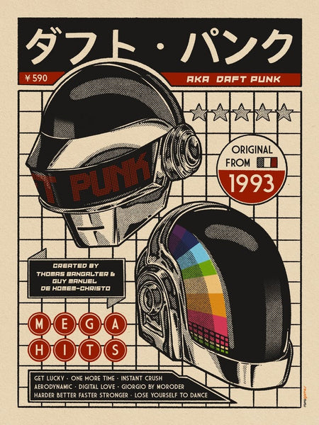 Daft Punk Duo Art Print by Rafa Gomes – Fy!