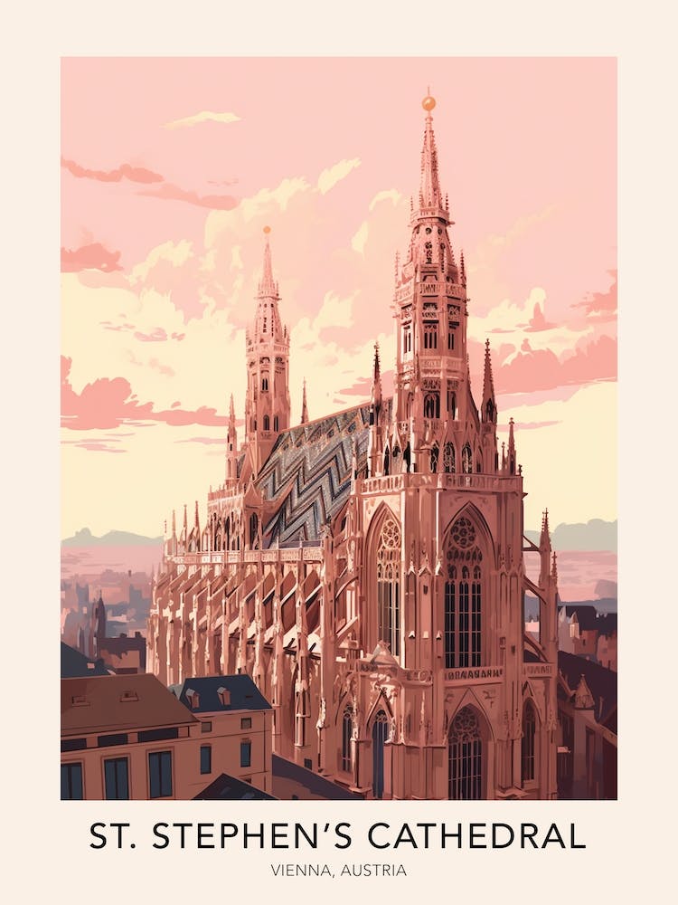 St Stephen's Cathedral Vienna Austria Travel Poster