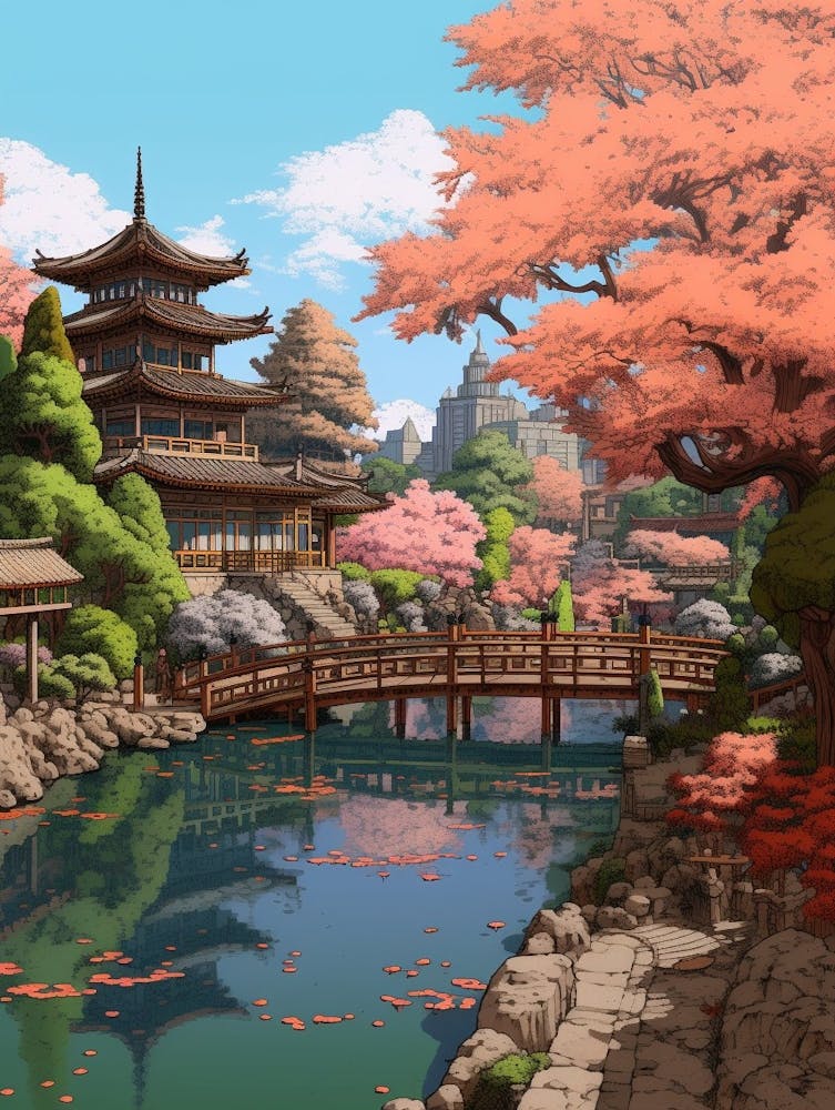 Emirgan Park Pixel Art 7