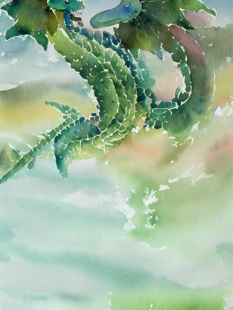 Sea Dragon Storybook Watercolour