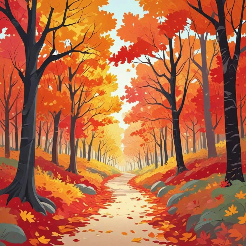 Whimsical Fall In Forest Road (3)